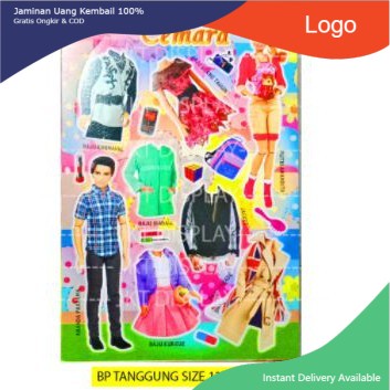 (DAPET 2) Bongkar Pasang Barbie Kertas Mainan Anak Murah