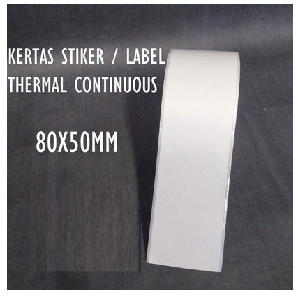 Kertas Stiker Label Printer Thermal 80x50mm