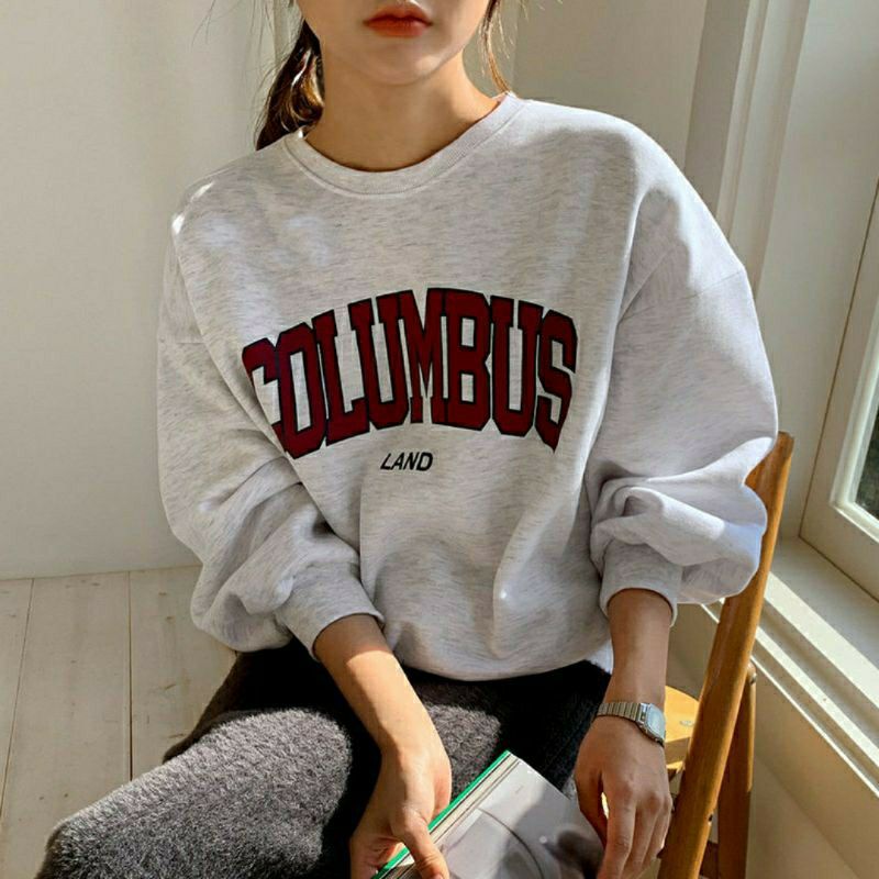 Sweater COLUMBUS LAND Big Size S - XXXXXL(6XL) Women Korean Fashion Loose Long Sleeve Jaket Hoodie OVERSIZE Jumbo Pria Wanita 5XL 4XL 3XL 2XL XL L M