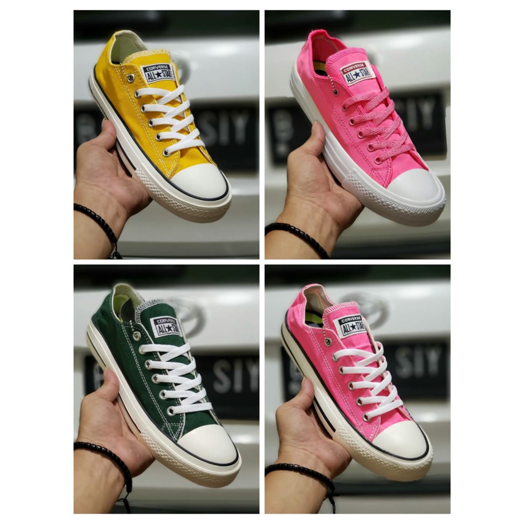 3.3 SALE [GRADE ORIGINAL] SEPATU CONVERSE ALLSTAR LOW PEACH GREEN YELLOW PREMIUM