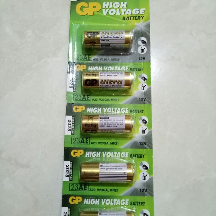 Batre Battery Original Alkaline GP 23AE A23 23A 12V High Voltage