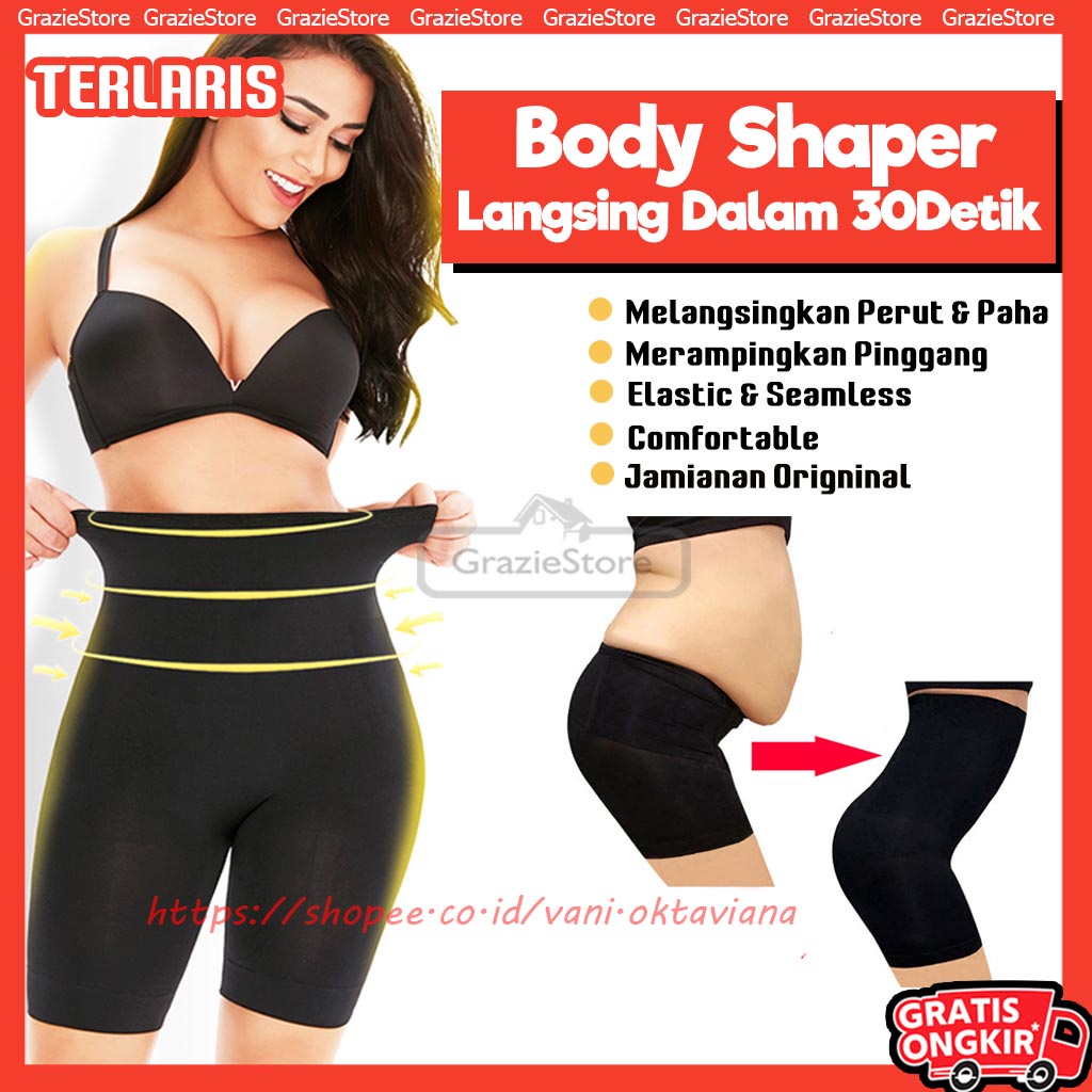 Korset Celana Pelangsing Perut Buncit Body Shaper Pants Korset Pelangsing Kualitas Premium Pelangsing Tubuh Wanita