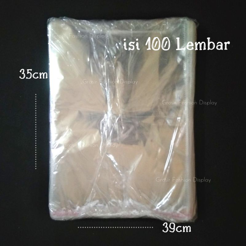 Plastik Packing Baju OPP Tebal 0,3mm/ Tebal 28 Mic Super  Plastik Baju Seal Lem Display Pakaian (PAK G)