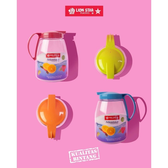 WATER JUG MONSA 2.1LT LS / TEMPAT MINUM / TEKO AIR MINUM / PITCHER PLASTIK LION STAR