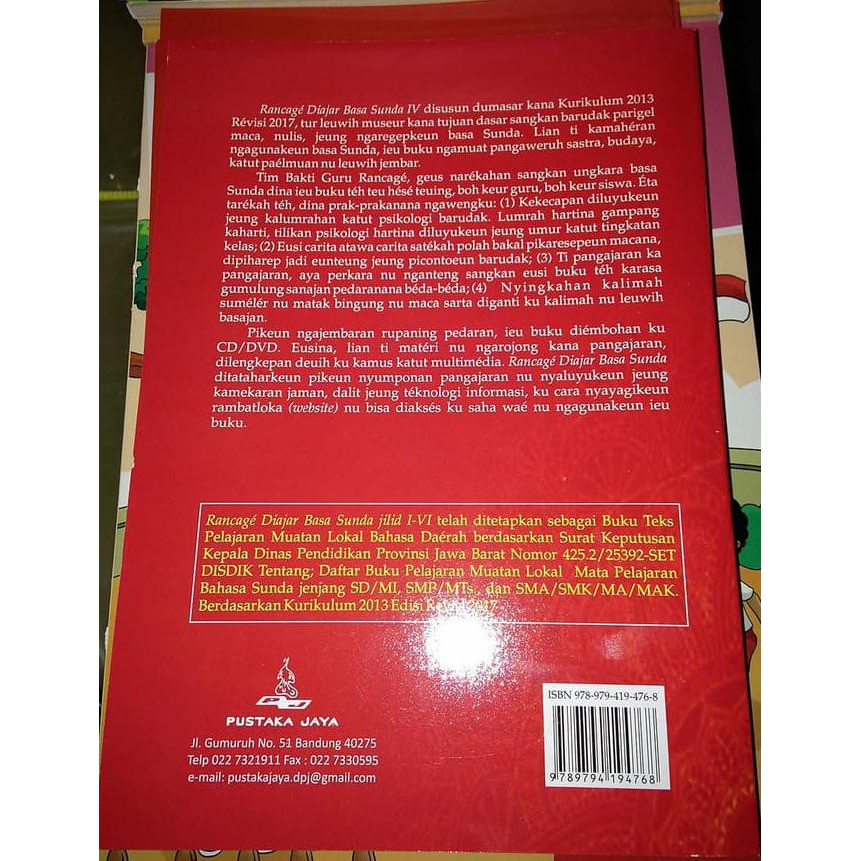 Buku Anak Sekolah Buku Bahasa Sunda Rancage Diajar Basa Sunda Kelas 4 Sd Mi Shopee Indonesia