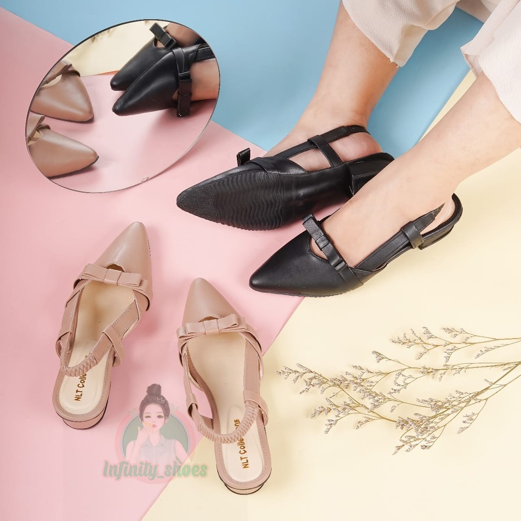 Infinity - BAYAR DI TEMPAT heels wanita model terbaru heels LANCIP 3 cm