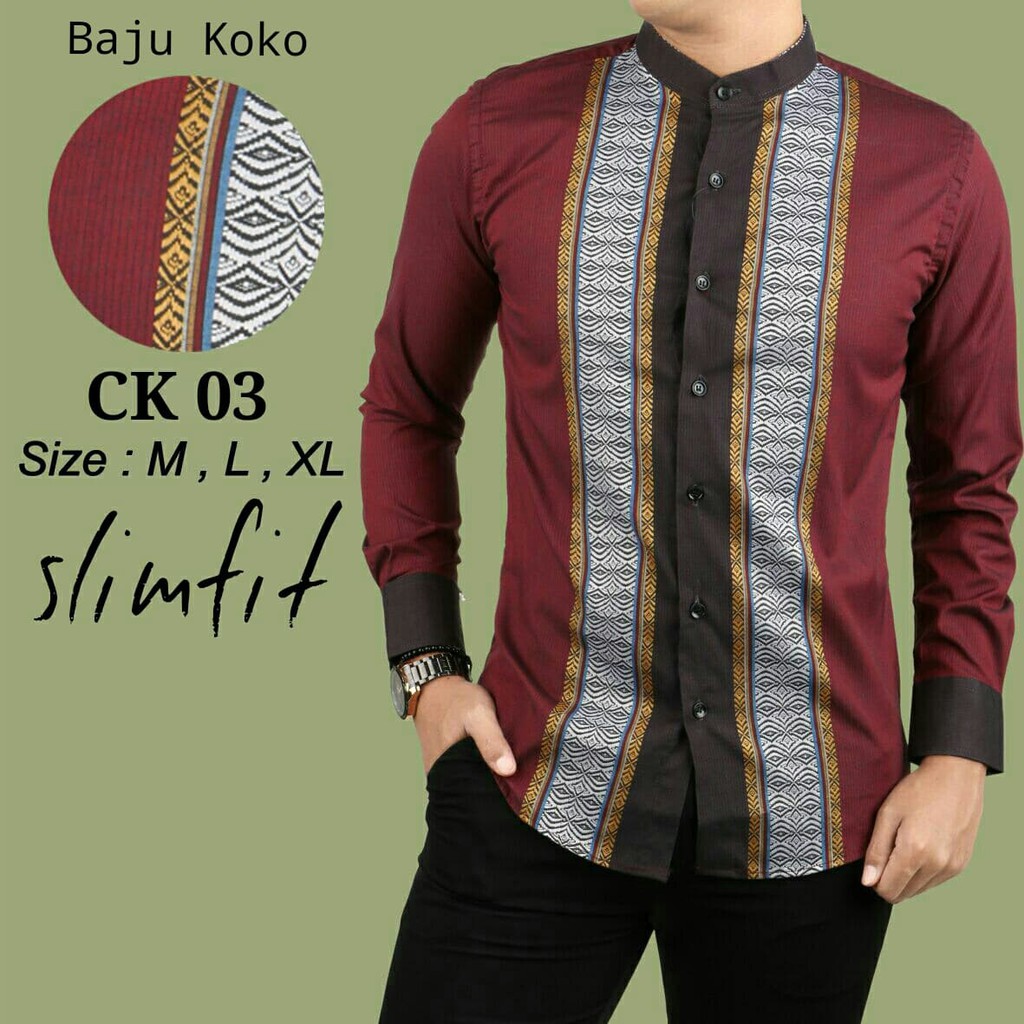 Promo baju koko baju muslim cowok gamis pria model terbaru RNDK 003 Murah Grosir Dewasa Anak  B4L0