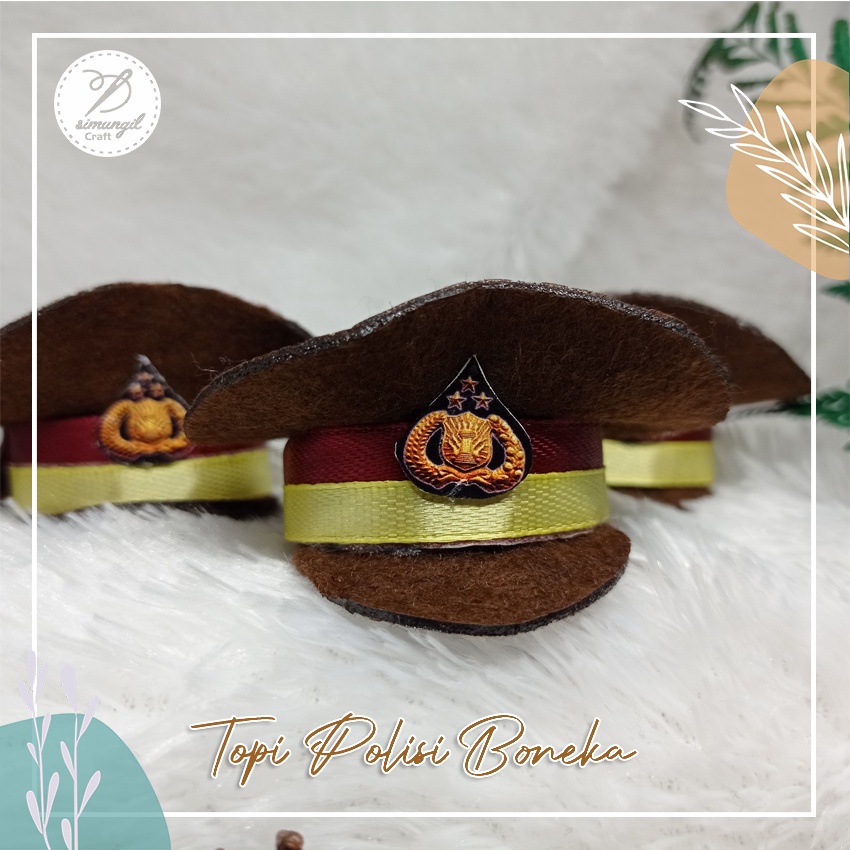 SIMUNGIL - Topi Polisi Boneka Mini TERMURAH [HANYA TOPI]