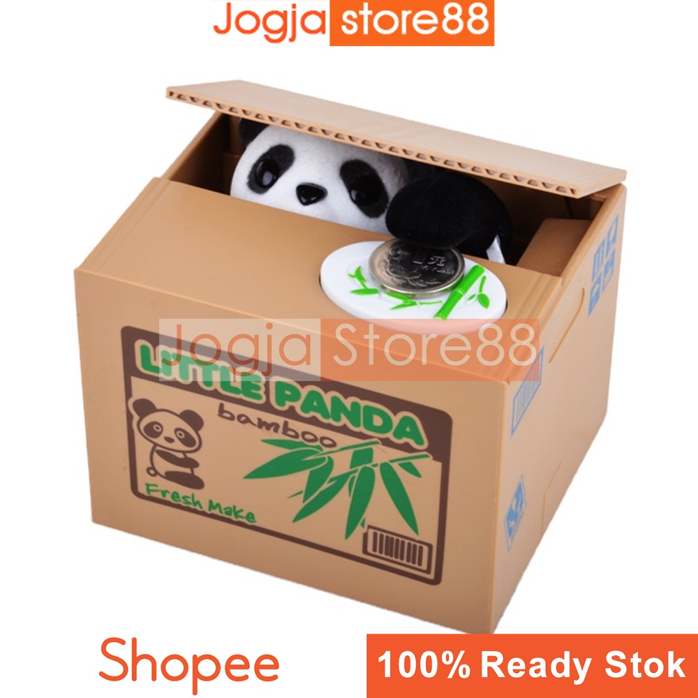 Jual Celengan Desain Panda Dalam Dus Lucu Memiliki Fungsi Yang Unik Baterai X Aa Shopee Indonesia