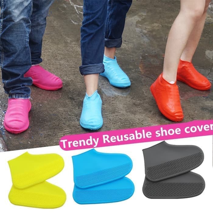 Cover Sepatu / Sarung Sepatu / Waterproof Shoes Silikon rain cover, - - 26 - 34