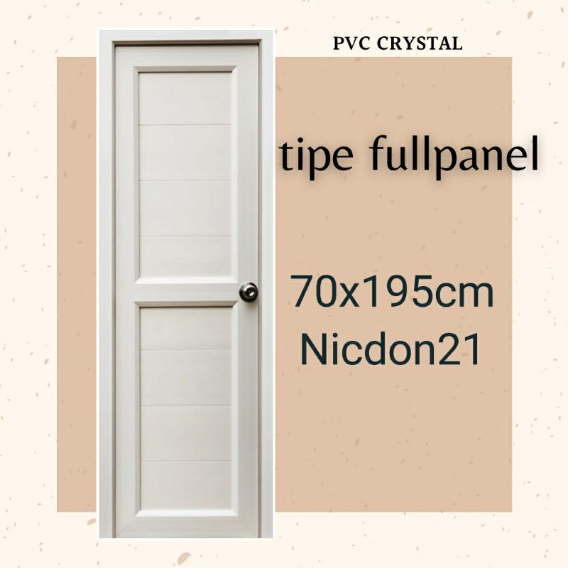 Pintu Kamar Mandi PVC Crystal Type Full Panel