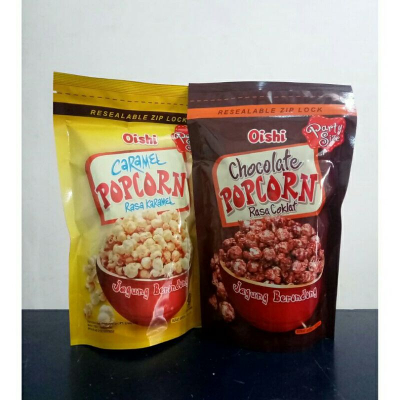 

Cemilan Snack Popcorn Karamel Coklat Popcrown Oishi Telur Ikan Kedelai 100gr