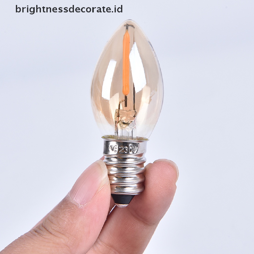(birth) Lampu Bohlam Filamen LED E14 / E12 C7 0.5W Untuk Chandelier