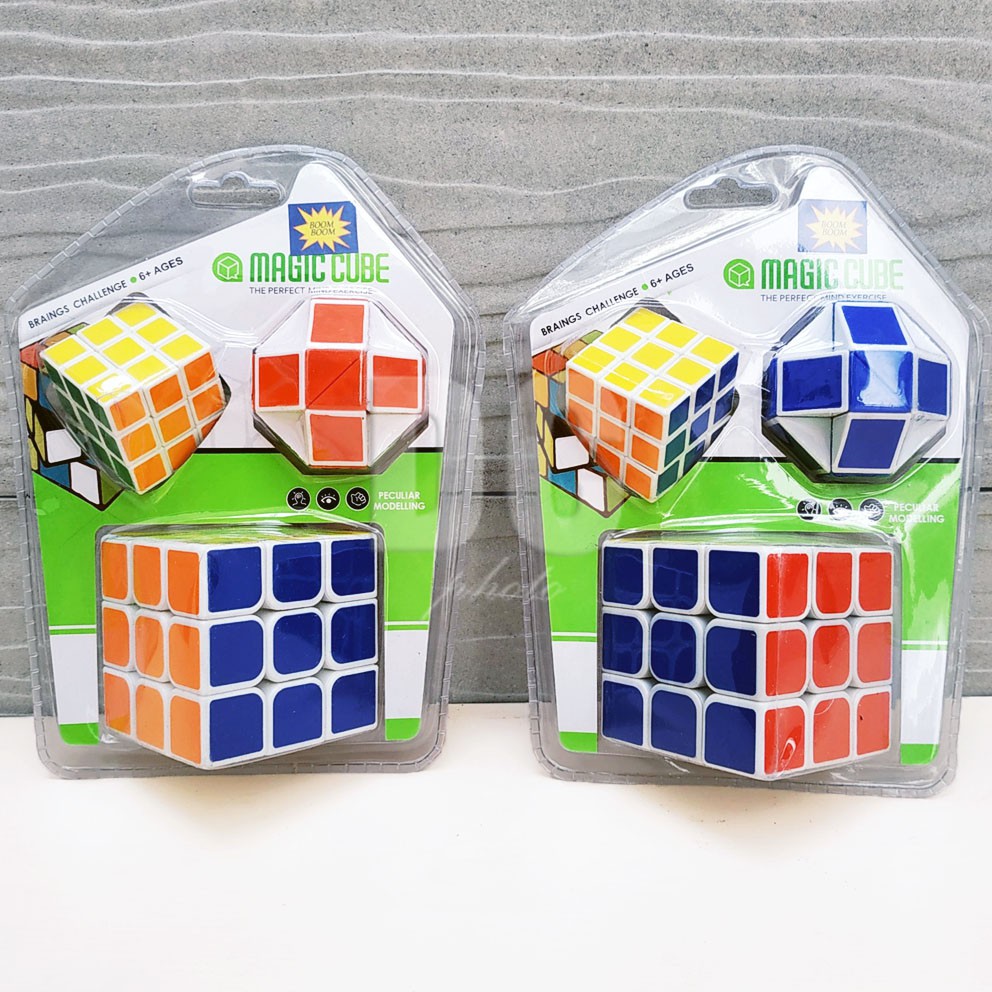 Mainan Edukasi Anak Magic Cube 3in1 Stickerless 3x3x3 | Rubik 3x3 | Putaran Rubik 3 Model