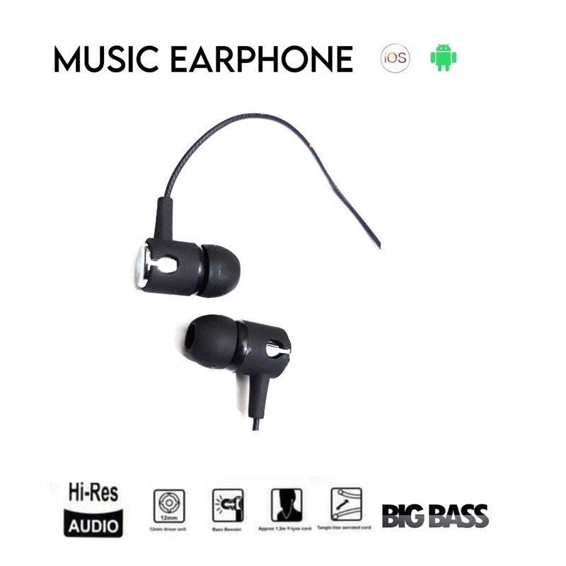 GROSIR HANDSFREE J 63 SUPERBASS Music Earphone