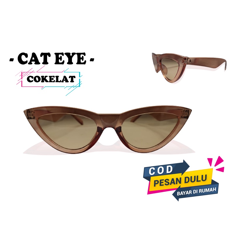 FRAME KACAMATA 605 CAT EYE PALING LAKU FASHION WANITA LENSA HITAM FASHION WANITA PRIA KOREA STYLE KACAMATA SEGITIGA KACAMATA KUCING