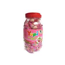 

Soft Candy Permen Yupi Strawberry Kiss Toples isi 120 biji