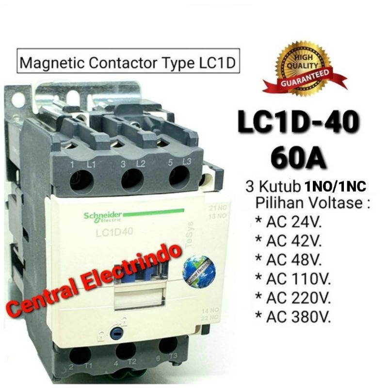 Magnetic Contactor LC1D-40M7 AC 220V.