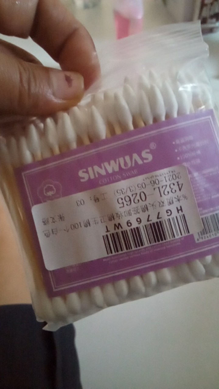 Cotton Buds Import Stick Kayu Isi 100 Pcs