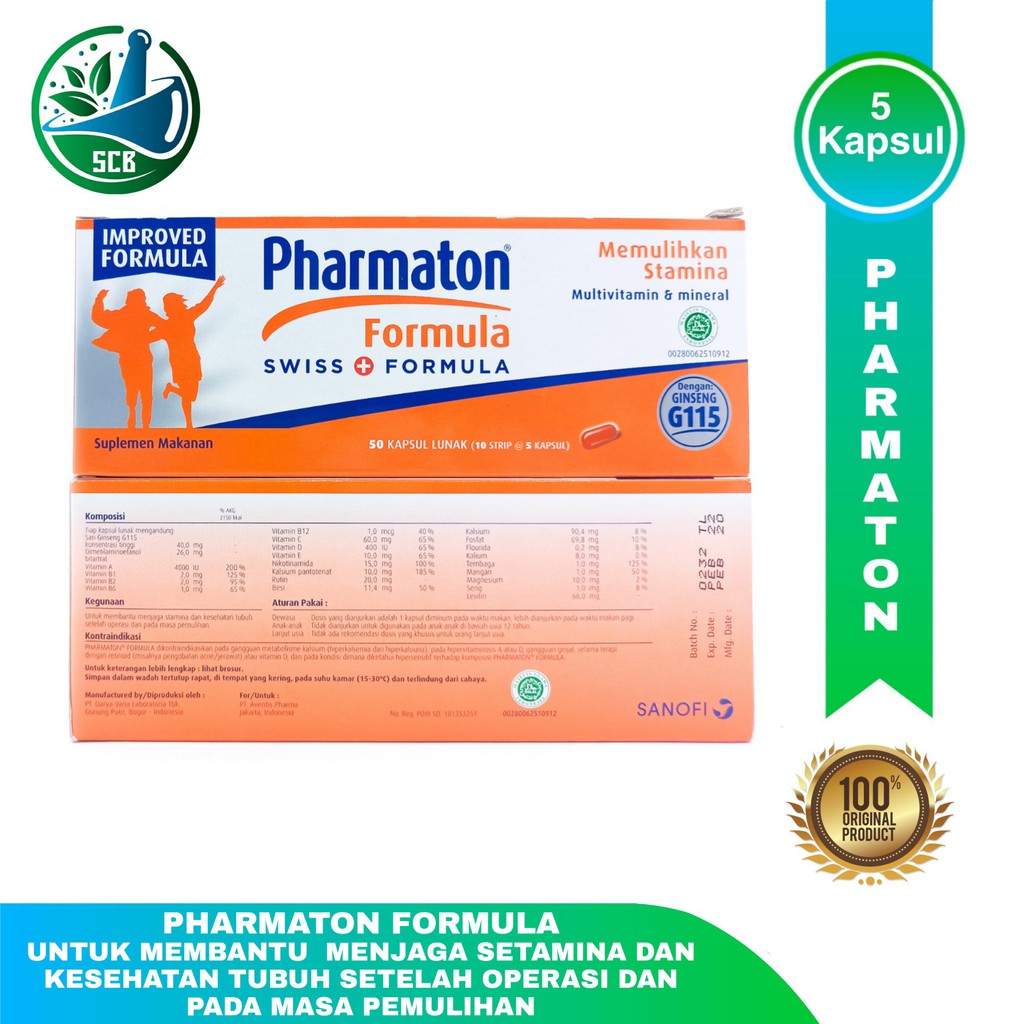 Pharmaton Formula - Isi 5 Kapsul