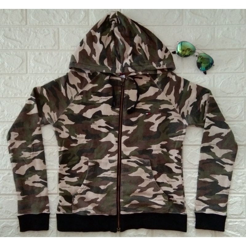 hoodie tommy girl/hoodie camo/hoodie zipper tentara/hoodie zipper army