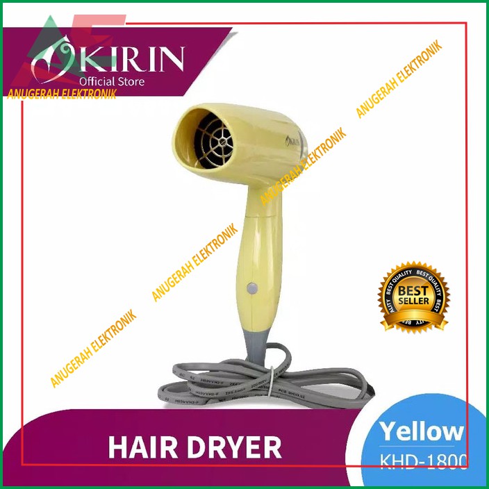 Pengering Rambut Hair Dryer KIRIN KHD 1800 - KHD1800 bisa dilipat