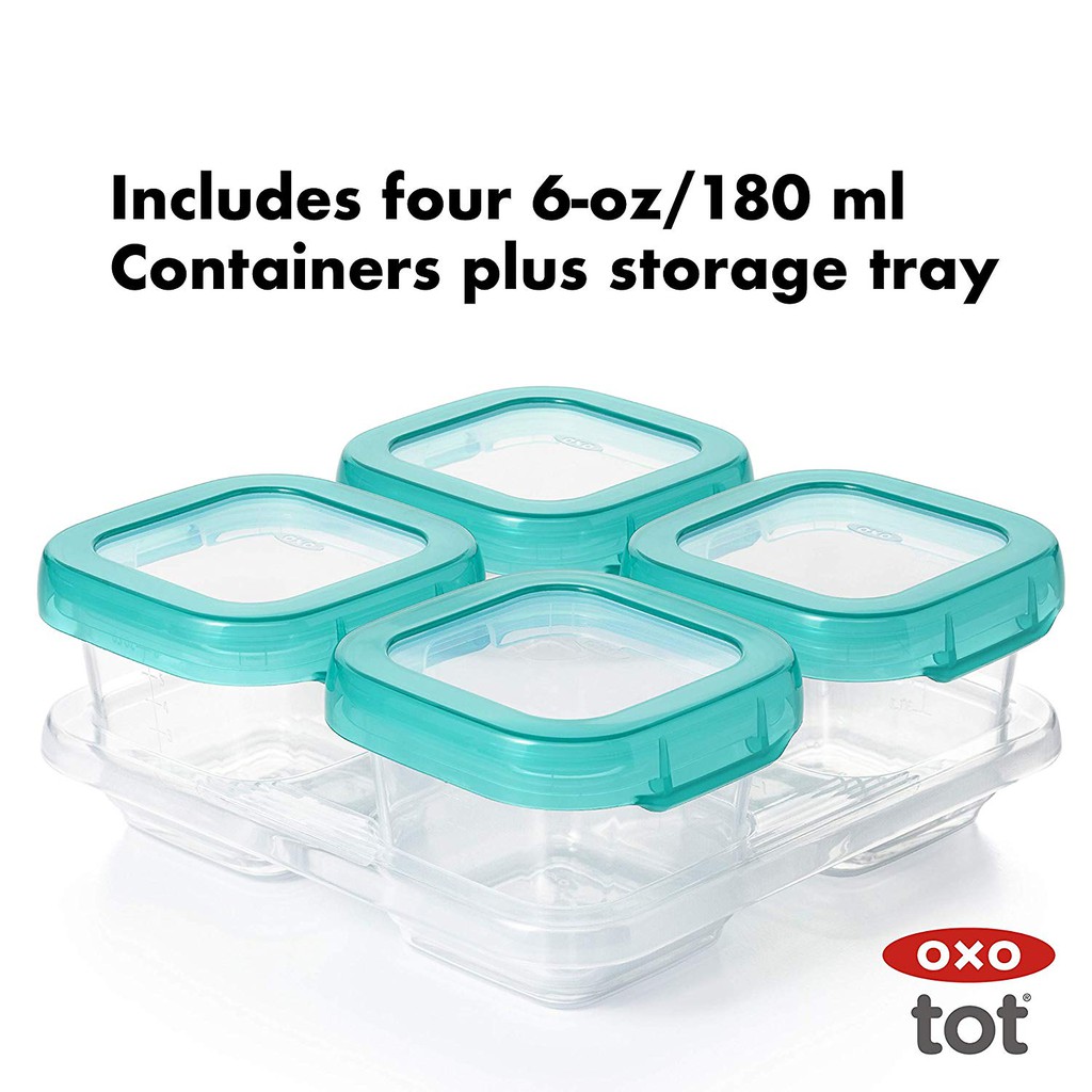 Oxo Tot Baby Blocks Freezer Storage 6 oz - Teal