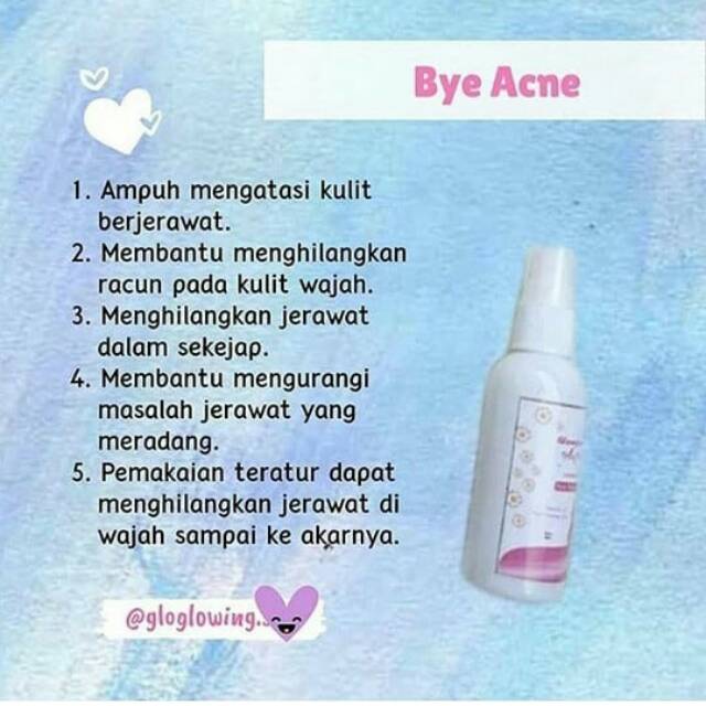 Bye acne GLOGLOWING skincare