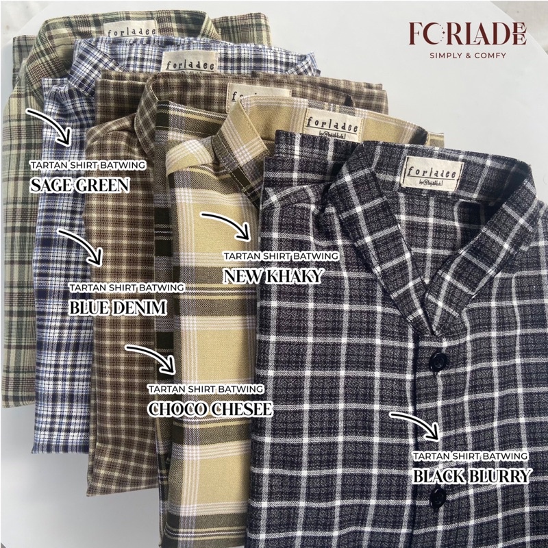 TARTAN SHIRT BATWING | KEMEJA KOTAK-KOTAK TEBAL &amp; GA TERAWANG