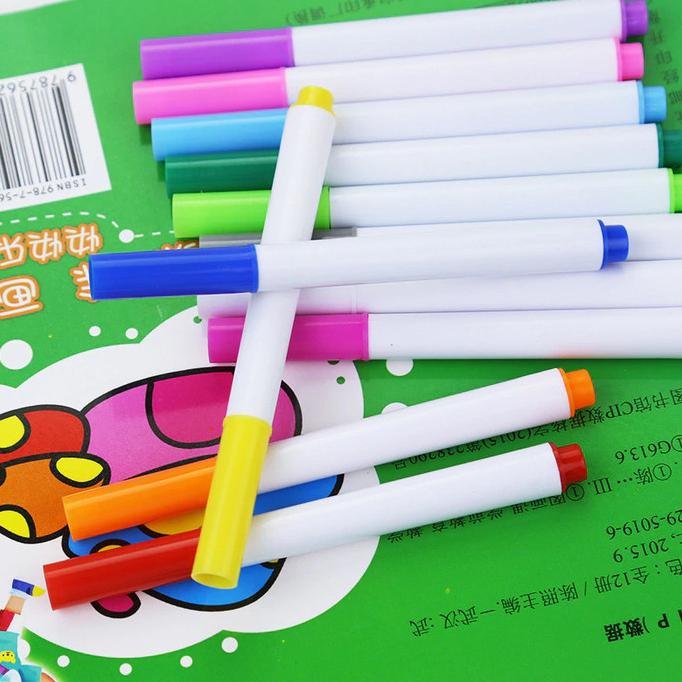 

Promo Awal tahun Buku Gambar Punya Refill Spidol 12 Warna / 12 Pcs Pen Warna Magic Book Promo Awal