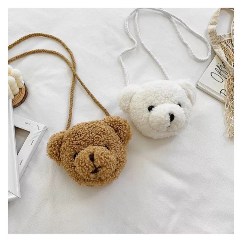 [ READY STOCK ] JIFAT Mini Bear Bag / Tas Selempang Kepala Beruang