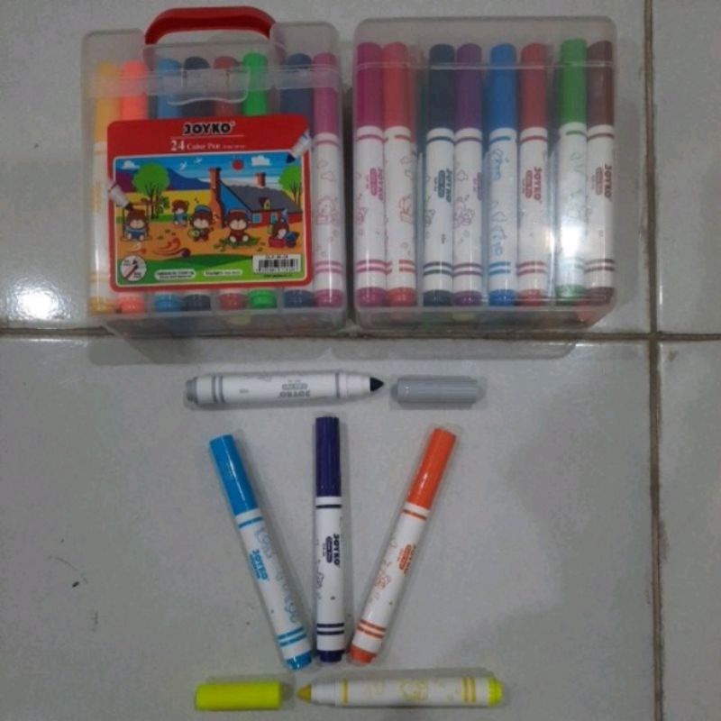 

Color Pen / Pulpen / Spidol Warna Joyko CLP-56-24 Washable (24 Warna)