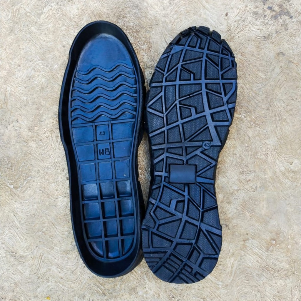 TAPAK ATAU OUTSOL UNTUK SEPATU PDL BAHAN KARET MENTAH ANTI SLIP