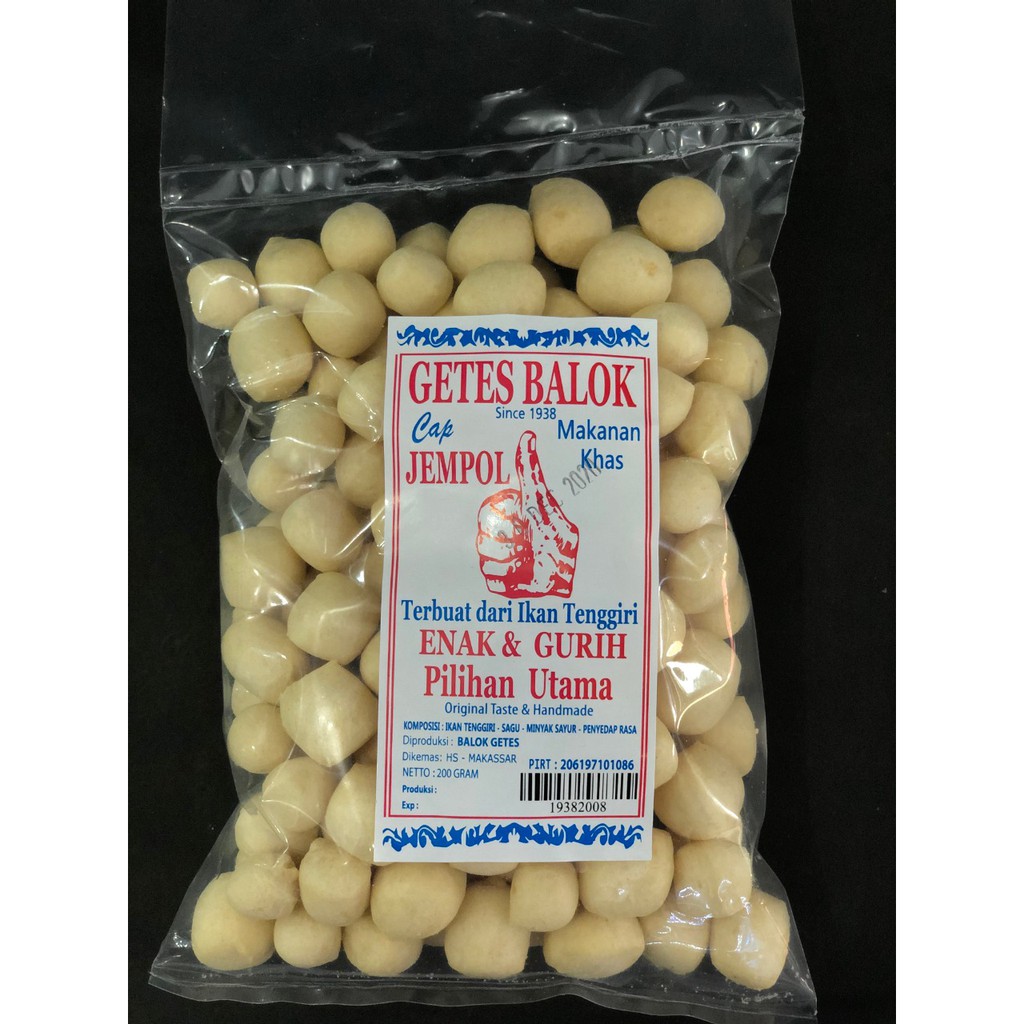 

AMPLANG GETES BALOK CAP JEMPOL IKAN TENGGIRI