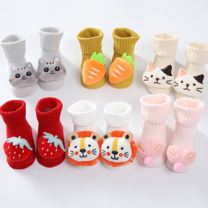 Kaos kaki bayi motif timbul/kaos kaki anak bayi import/kaos kaki bayi 3D karakter lucu