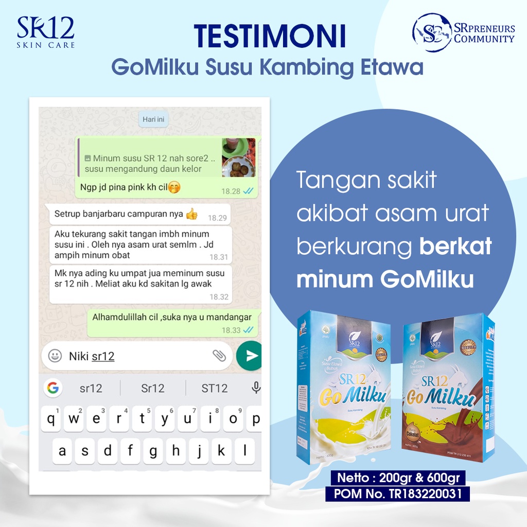 GO MILKU SR12 SUSU ETAWA TERBAIK | GOMILKU SUSU KAMBING KUALITAS PREMIUM | GOAT MILK SUSU BUBUK BPOM