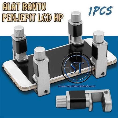 Alumunium Penjepit LCD Touchscreen Iphone / Universal Smartphone Clip Fixture Clamp Phone Alat Bantu Lem Jepit Touch Screen