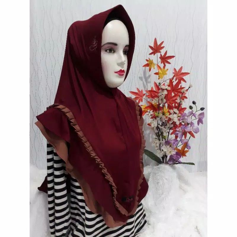ANITA HIJAB AN-80 HIJAB INSTAN ORIGINAL BAHAN JARSEY TEBAL LEMBUT, ADEM & JATUH-3