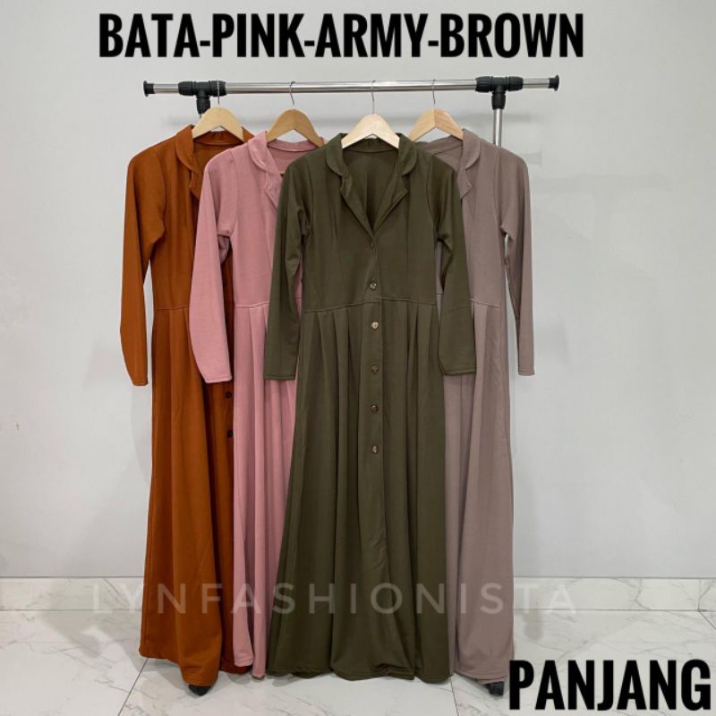 LYNFASHIONISTA-KARDIGAN WANITA MUSLIM PANJANG KANCING HIDUP/AURA