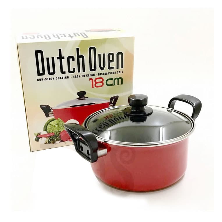 Maspion Dutch Oven Maslon 18 CM  Panci Masak Tutup Kaca Serbaguna