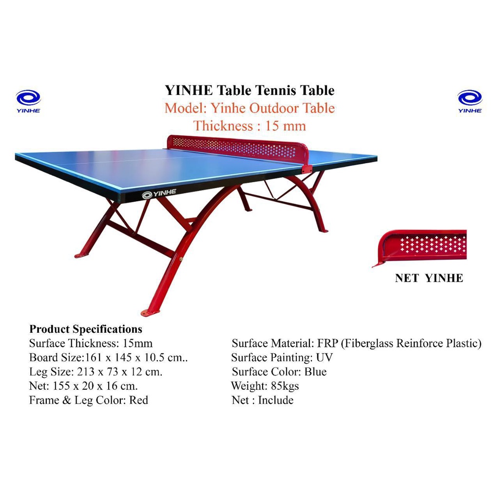 Meja Pingpong Tenis Meja Yinhe Outdoor Original
