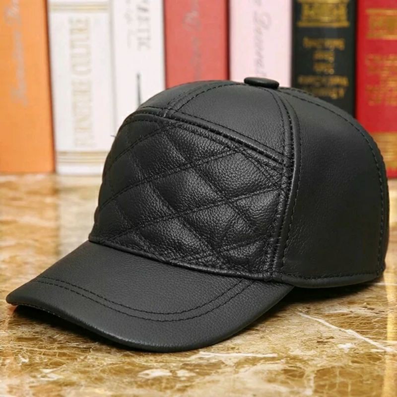 Topi Kulit Pria Asli Santai Golf Pos Koran Pedagang mancing Pet Koboi Premium Terlaris Free ongkir