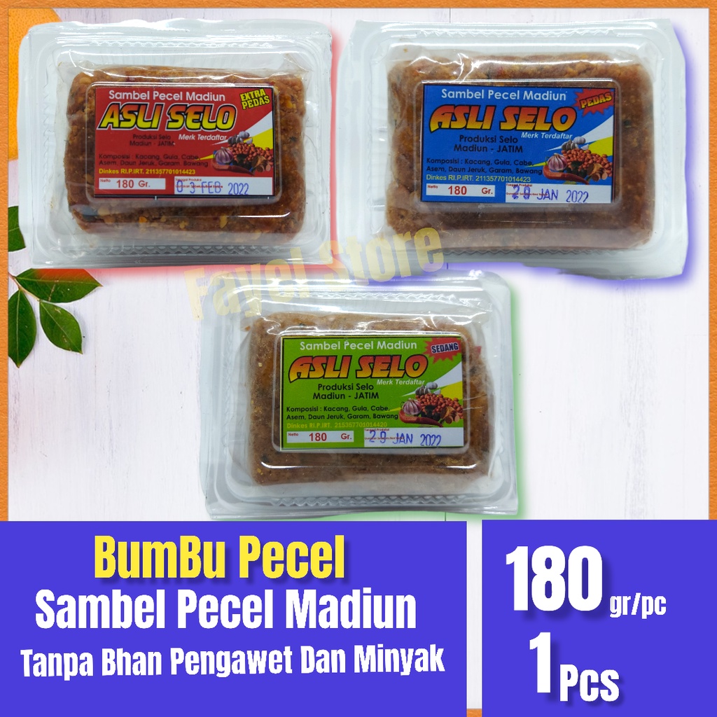 

Sambel Pecel Khas Madiun Cap Asli Selo 180grm