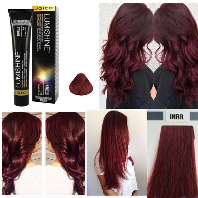 Joico Lumishine INRR red hair color cat rambut merah