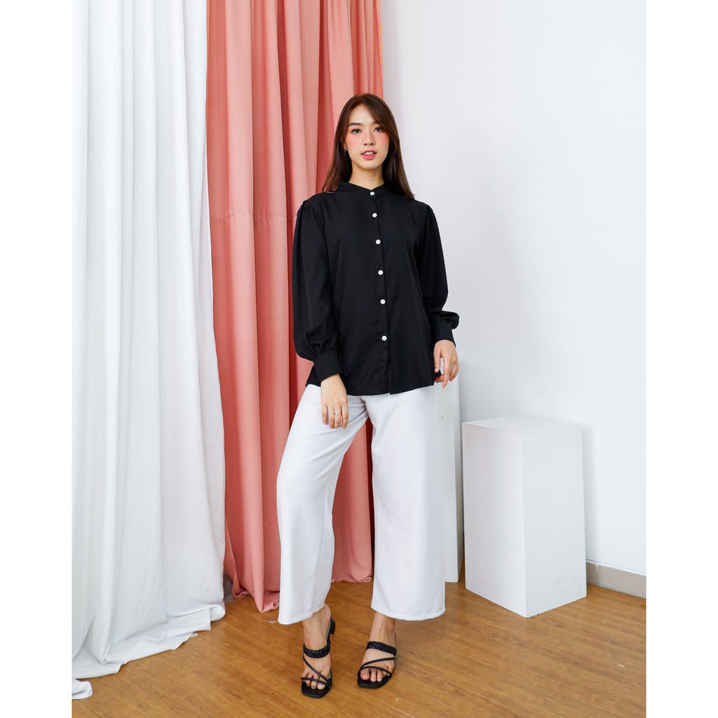 WANITA FASHION PEGGYA ATASAN KEMEJA WANITA BLOUSE-6