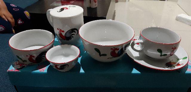 Mangkuk Sup Ayam Jago Seri 2 / Ukuran 13cm / Mangkok Nasi 5 Inch