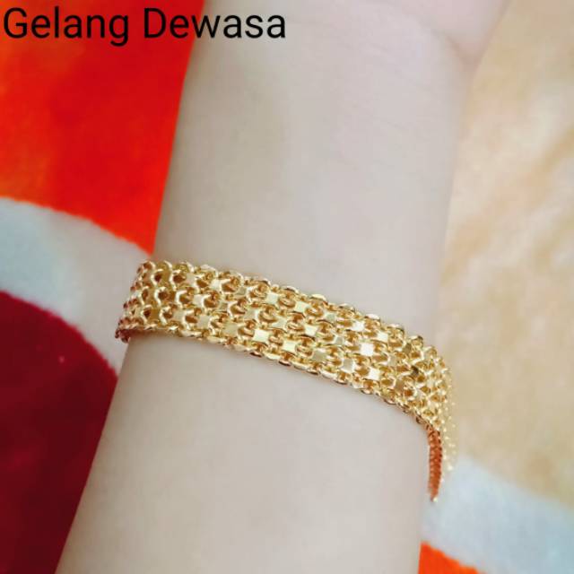 Gelang xuping lapis emas 24k