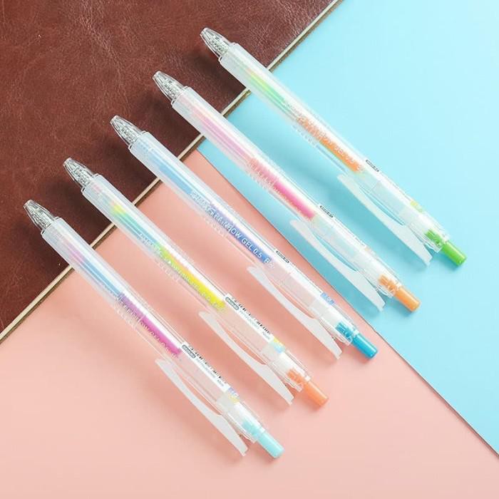 

Shands Rainbow Color Gel Ink Pen / Pulpen Gel / Pulpen Unik - Set A