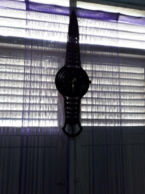 Jam Dinding Bentuk Jam Tangan Krepyak Kayu Jati