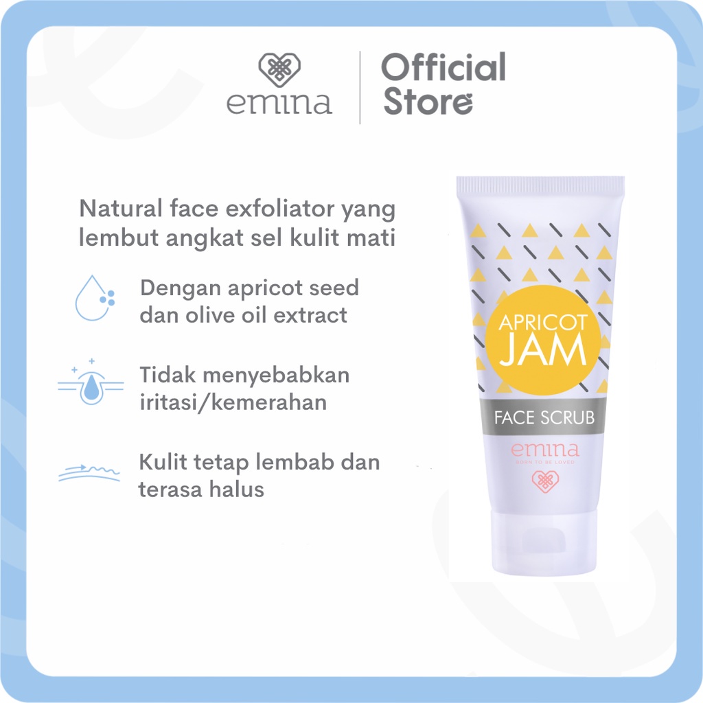 Emina Apricot Jam Face Scrub 60 ml - Scrub Eksfoliasi BISA COD